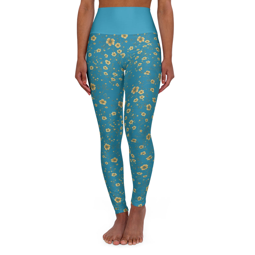 Japa - High Waisted Yoga Leggings - Teal