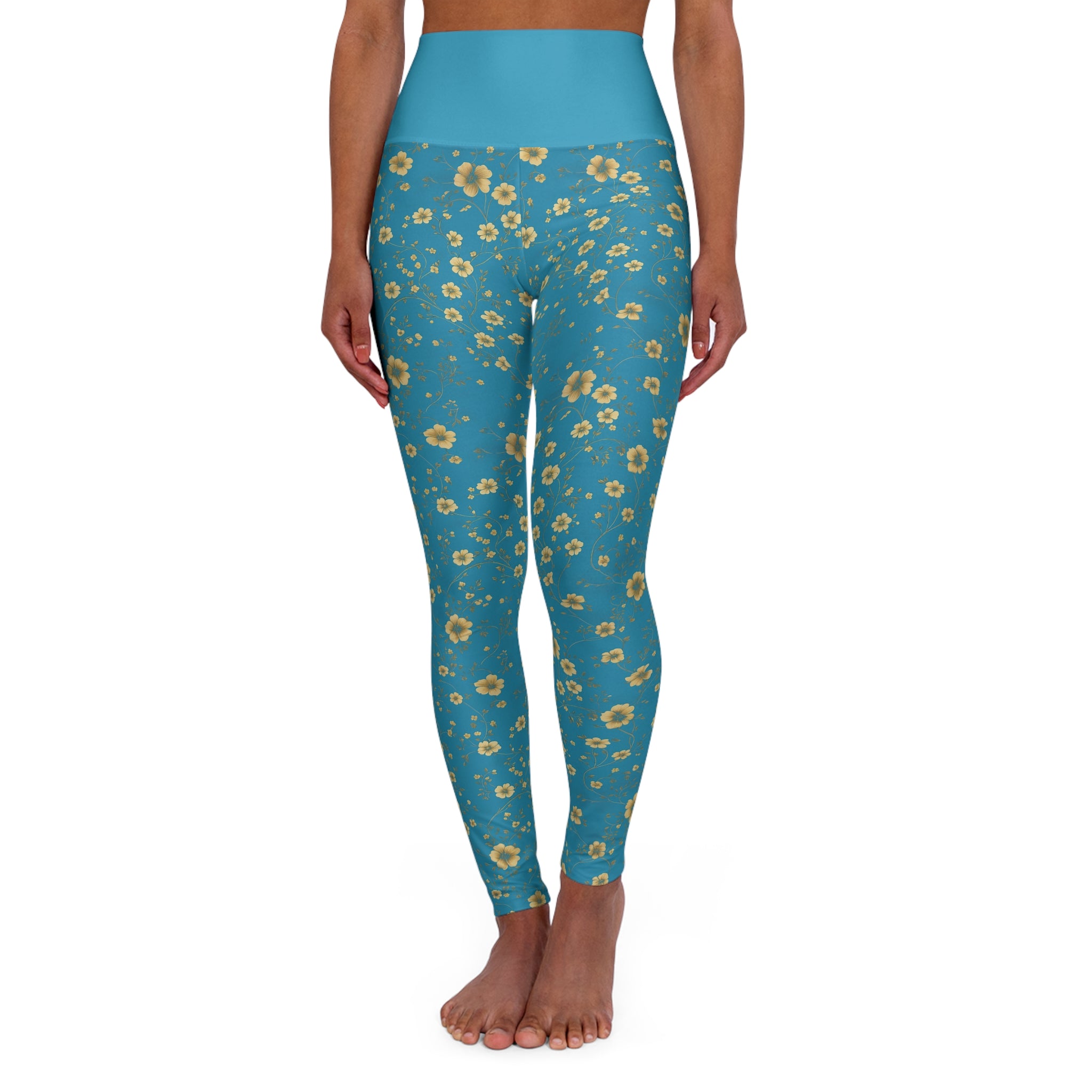 Japa - High Waisted Yoga Leggings - Teal