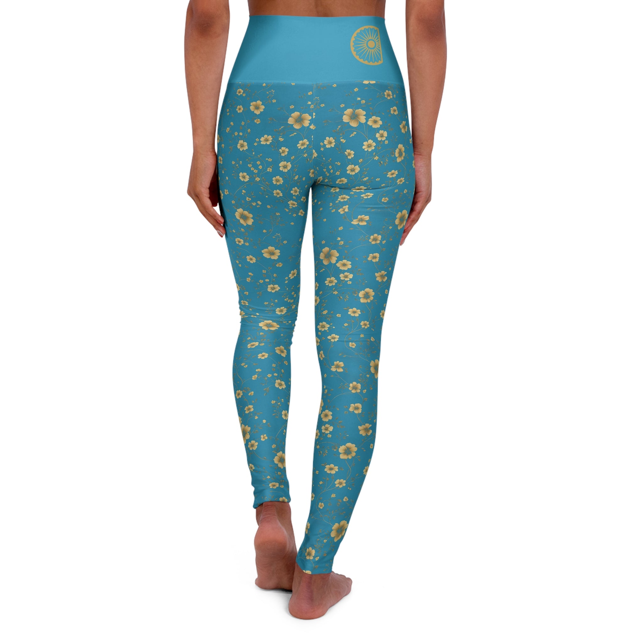 Japa - High Waisted Yoga Leggings - Teal