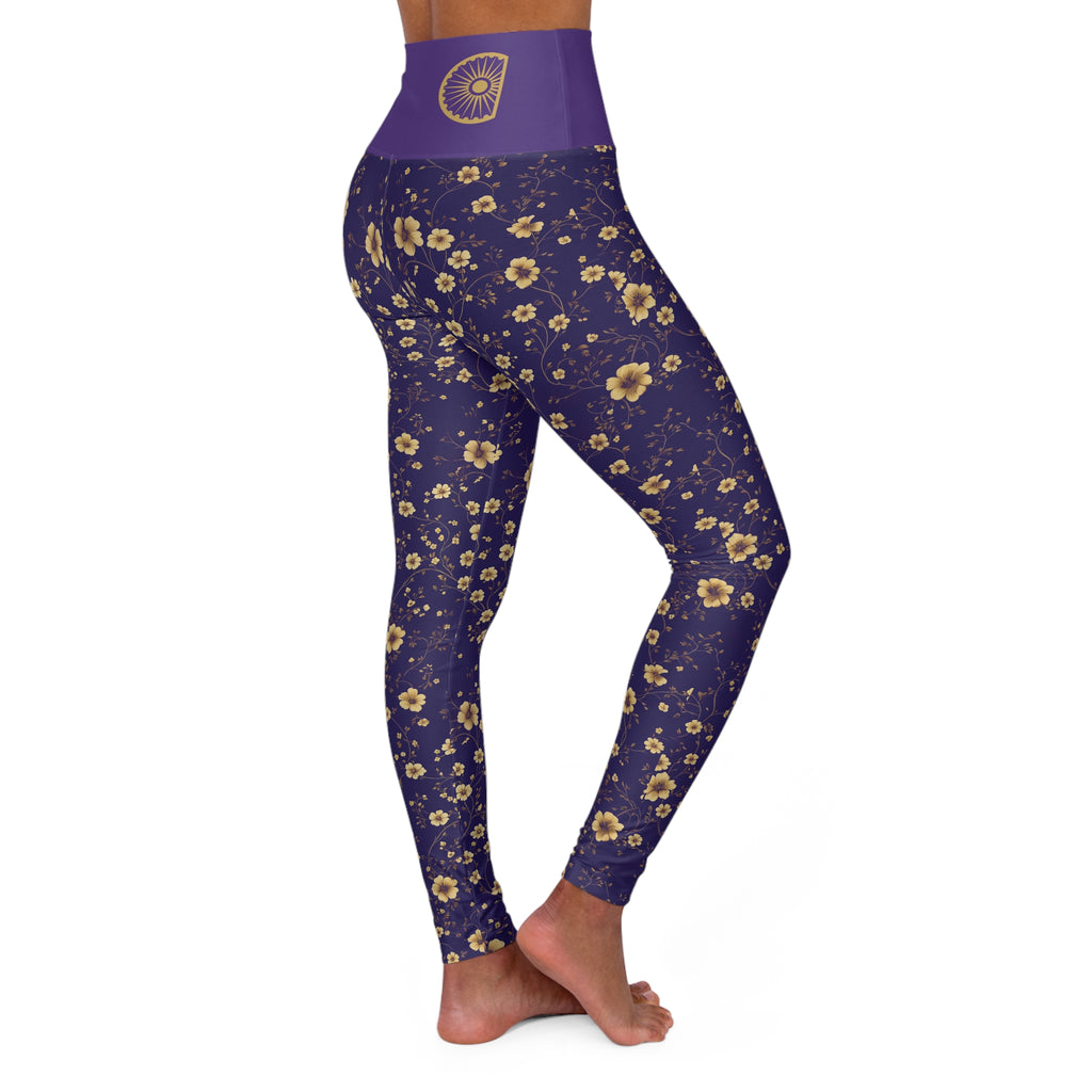 Japa - High Waisted Yoga Leggings - Purple