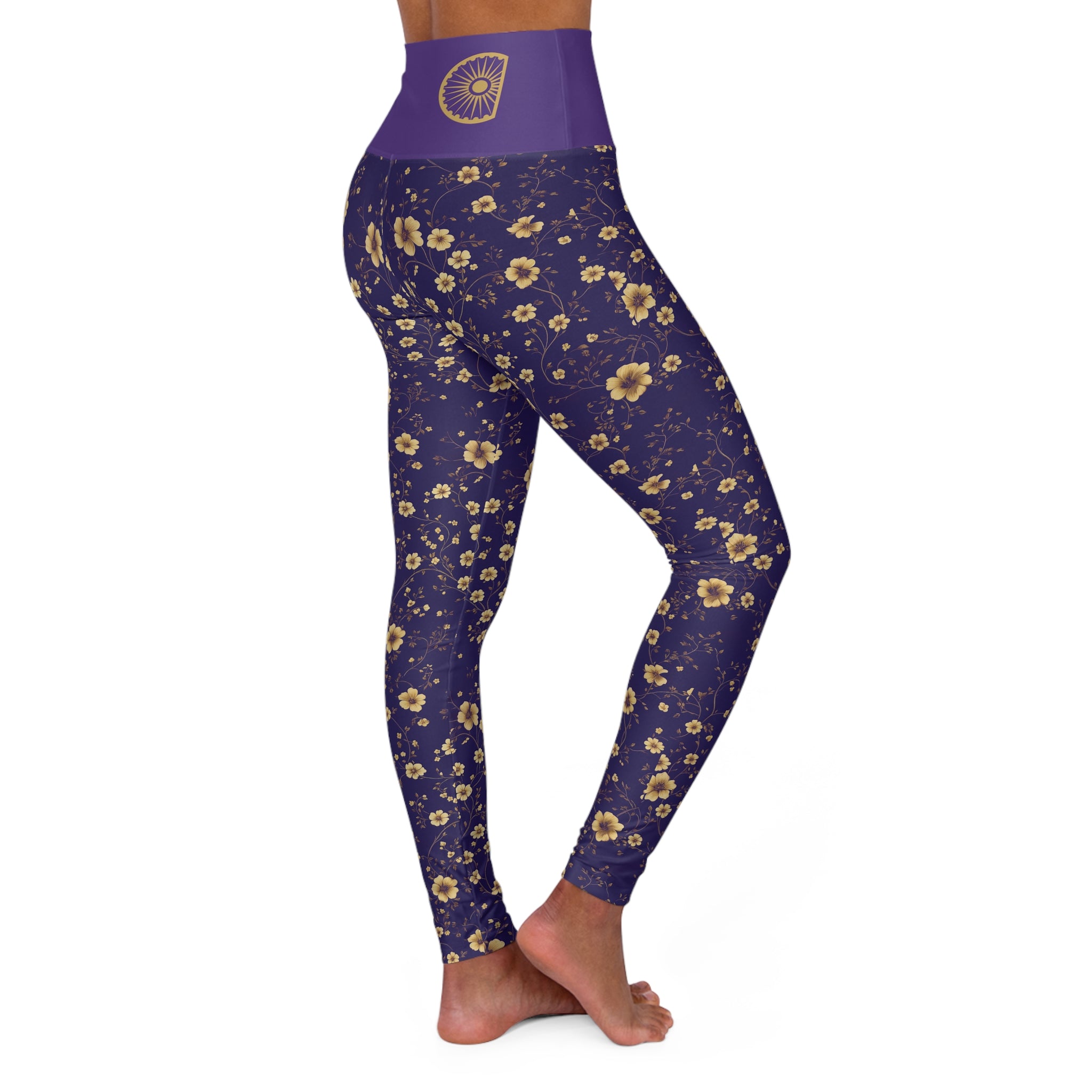 Japa - High Waisted Yoga Leggings - Purple