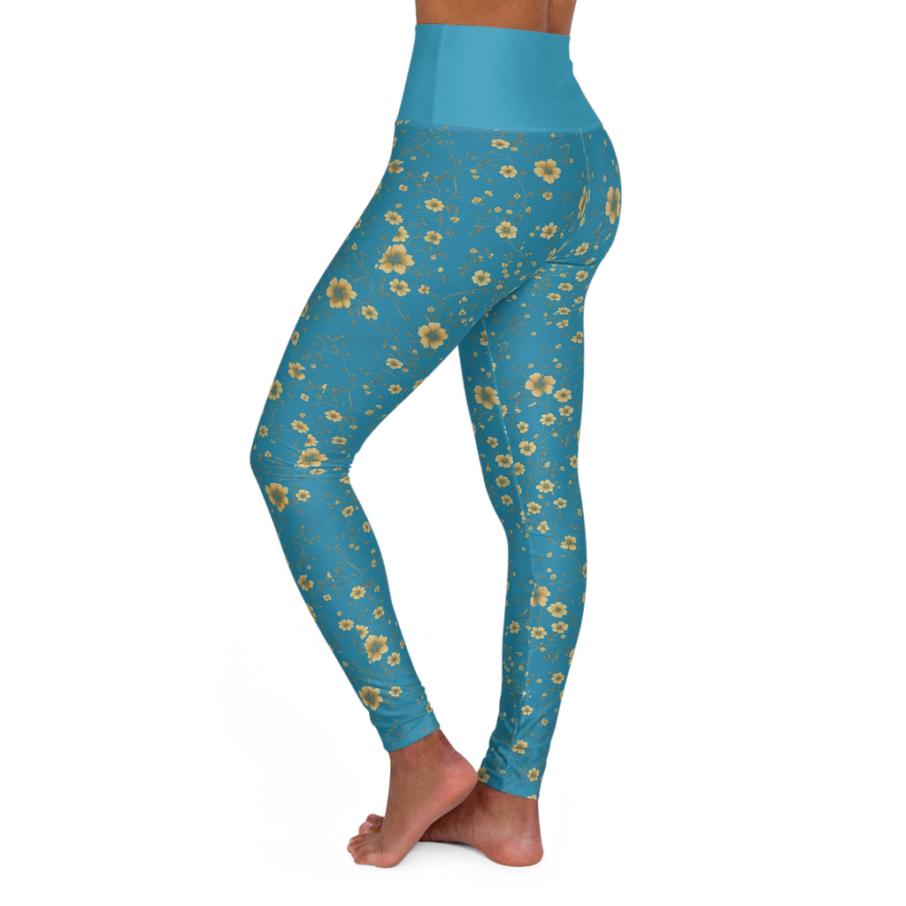 Japa - High Waisted Yoga Leggings - Teal