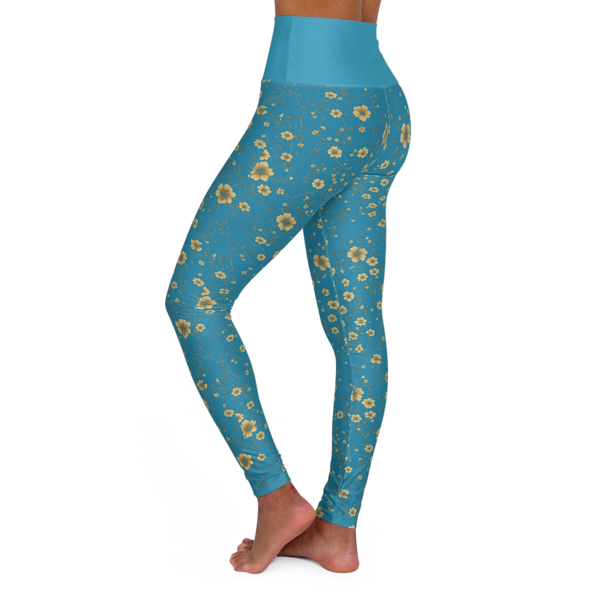 Japa - High Waisted Yoga Leggings - Teal