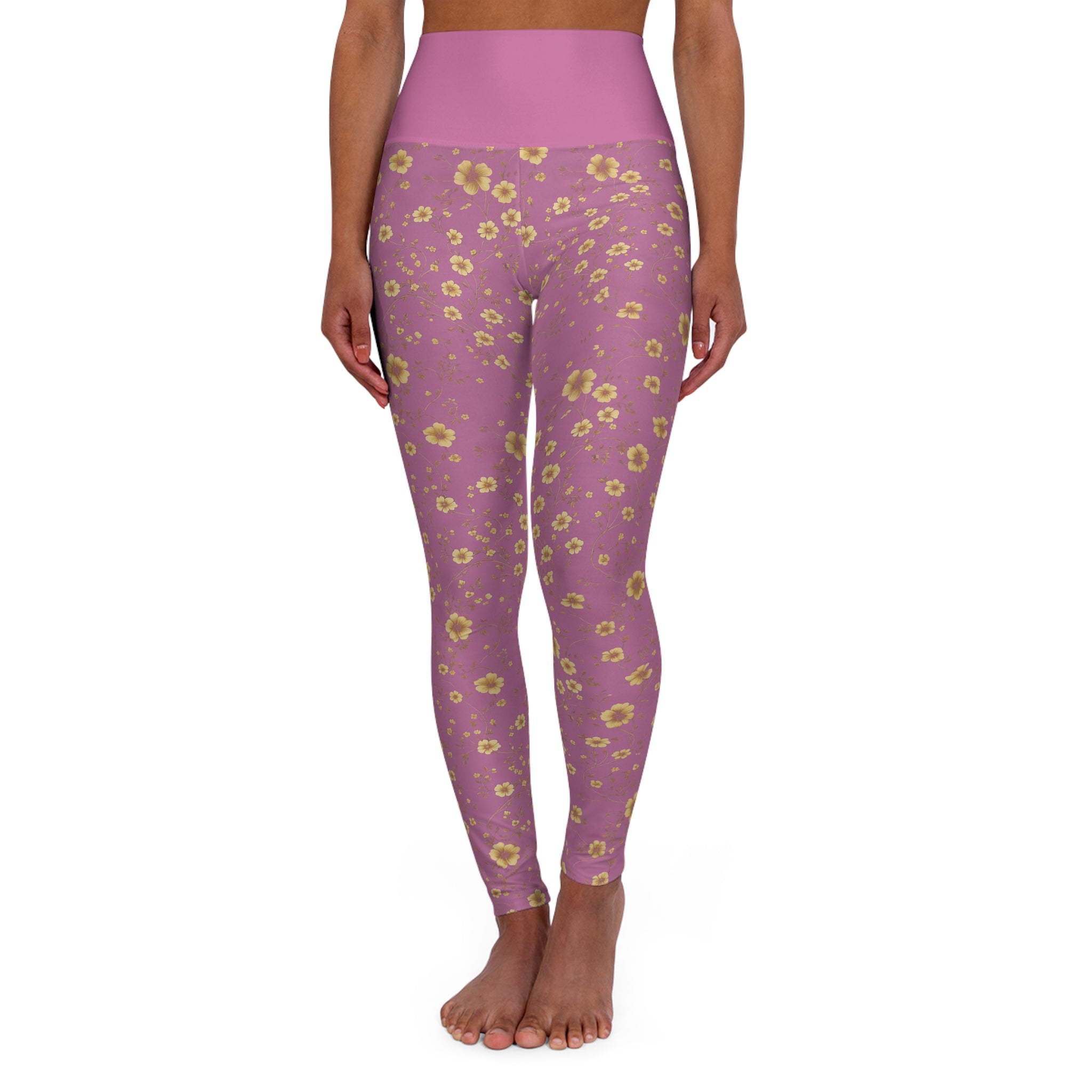 Japa - High Waisted Yoga Leggings - Pink