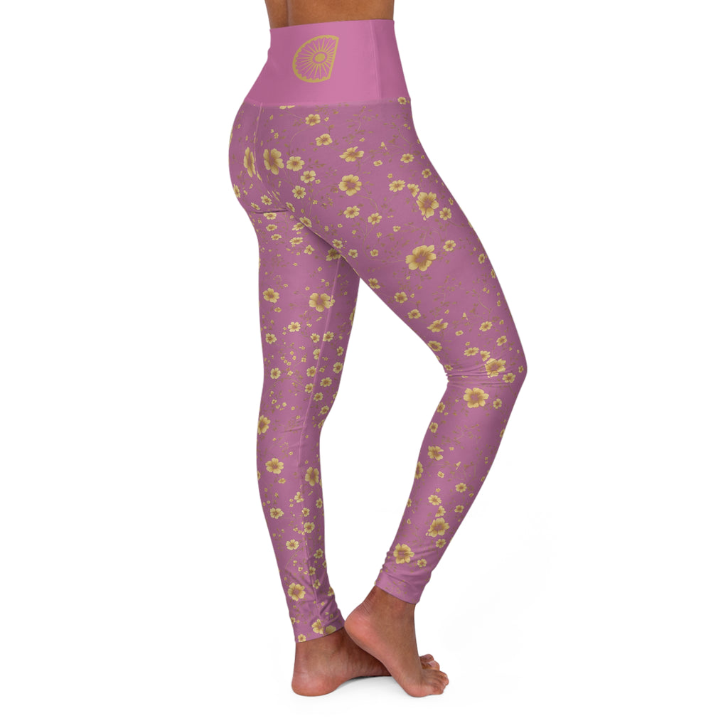 Japa - High Waisted Yoga Leggings - Pink