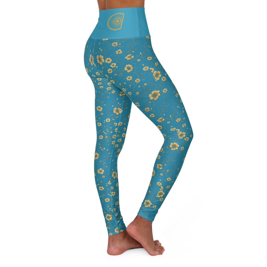 Japa - High Waisted Yoga Leggings - Teal